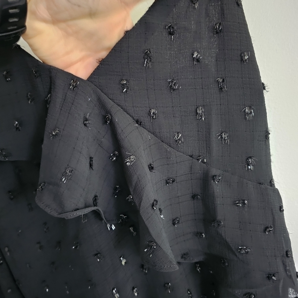 Lulu's "Picking Sides" Swiss Dot One Shoulder Bodysuit - Picture 7 of 12